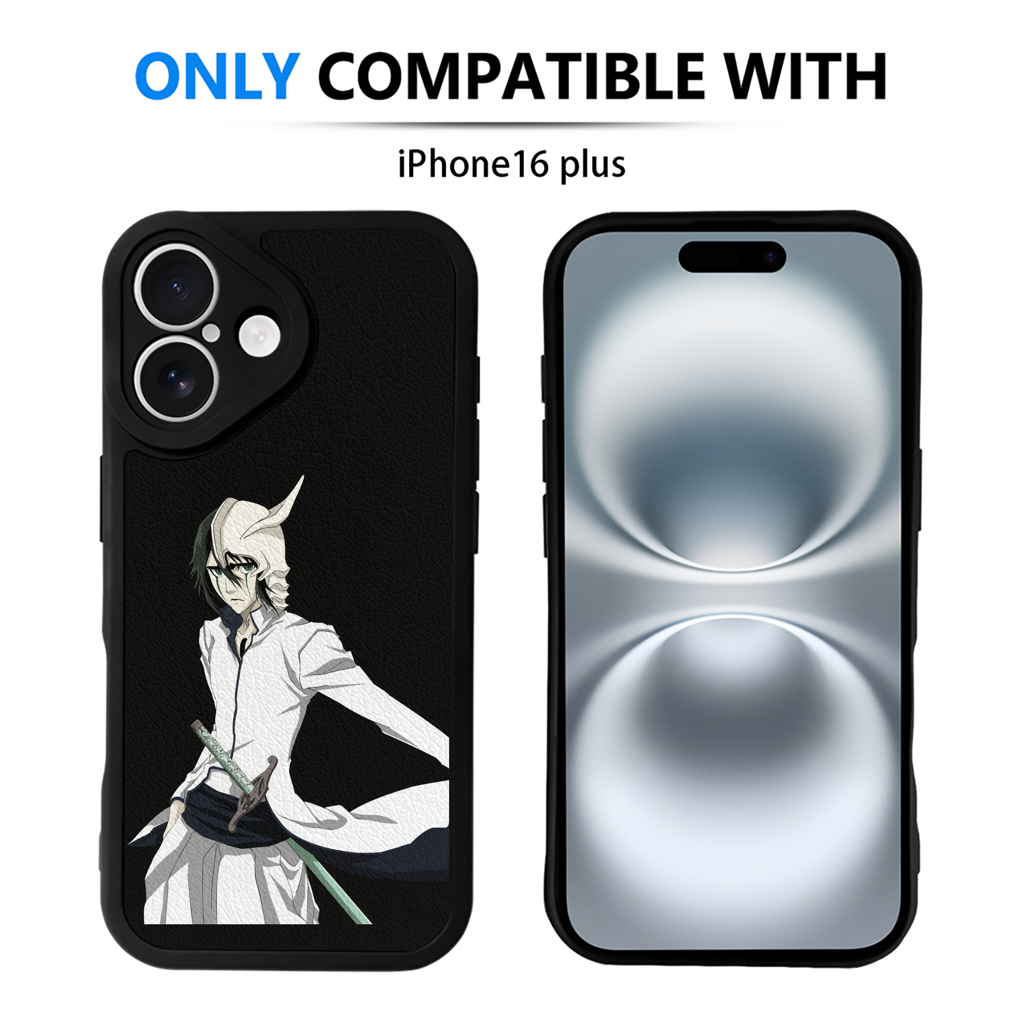 （画像用） ブリーチ ウルキオラ·シファー BLEACH Ulquiorra cifer 【iPhone 16シリーズ対応】シリコンスマホケース（レザー調） 材質：シリコン